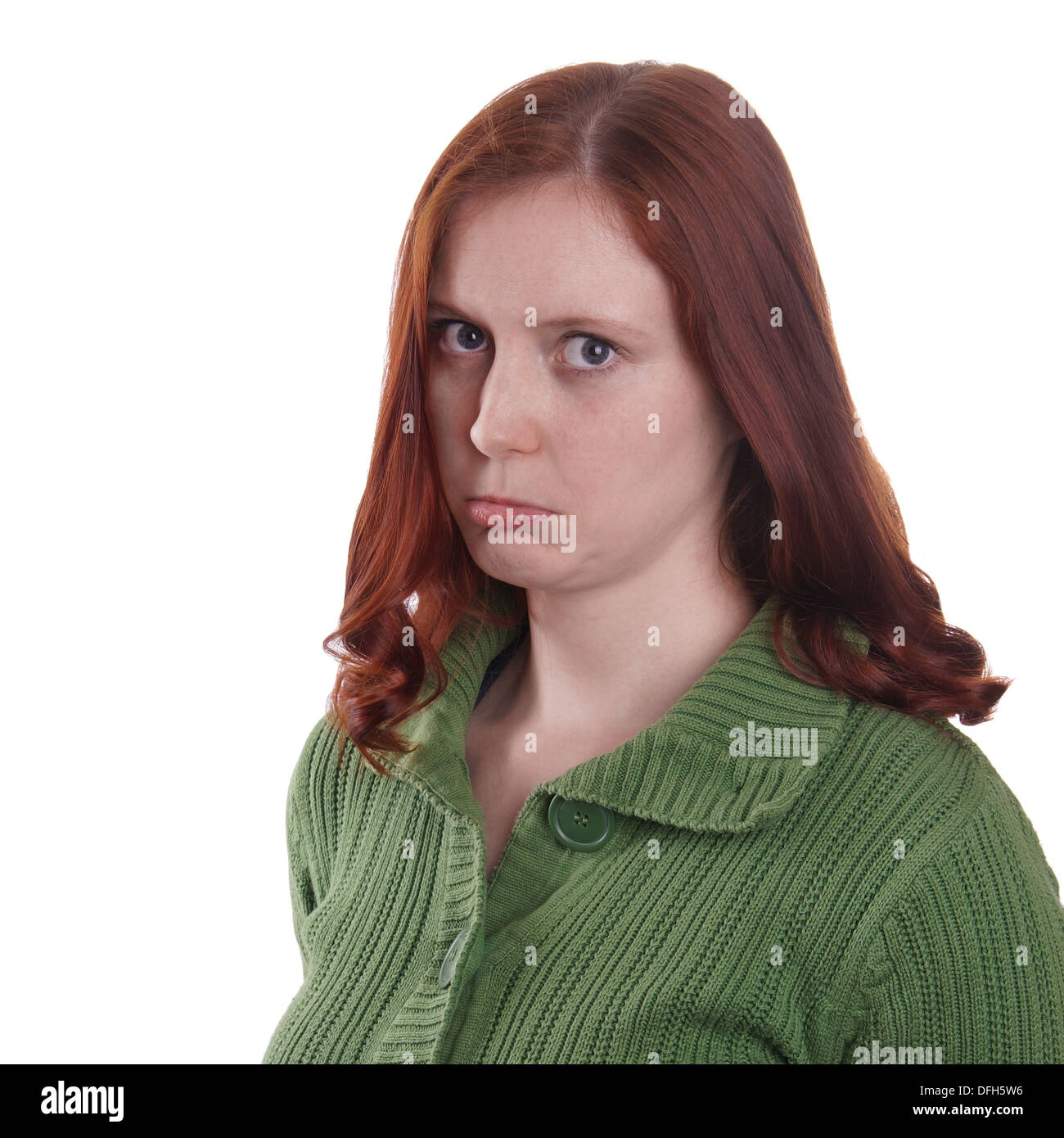 sulking woman Stock Photo