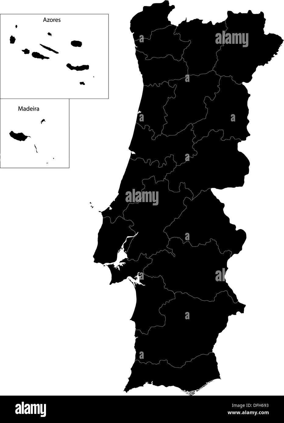 Королевство Португалия на карте. Португалия чёрная. Карта Португалии 2д. Черная карта Португалии. Border region