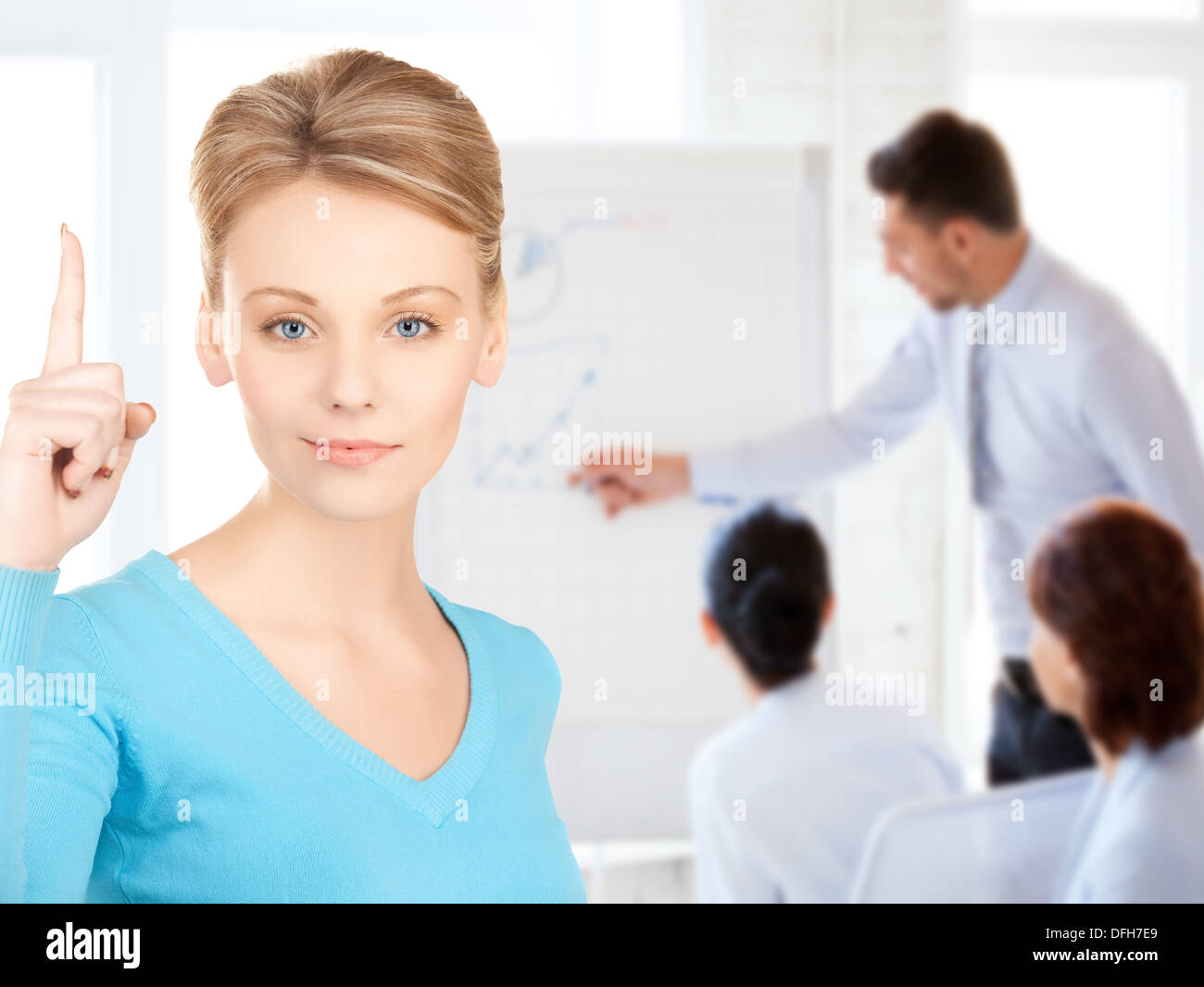 attractive student or teacher in college Stock Photo Alamy