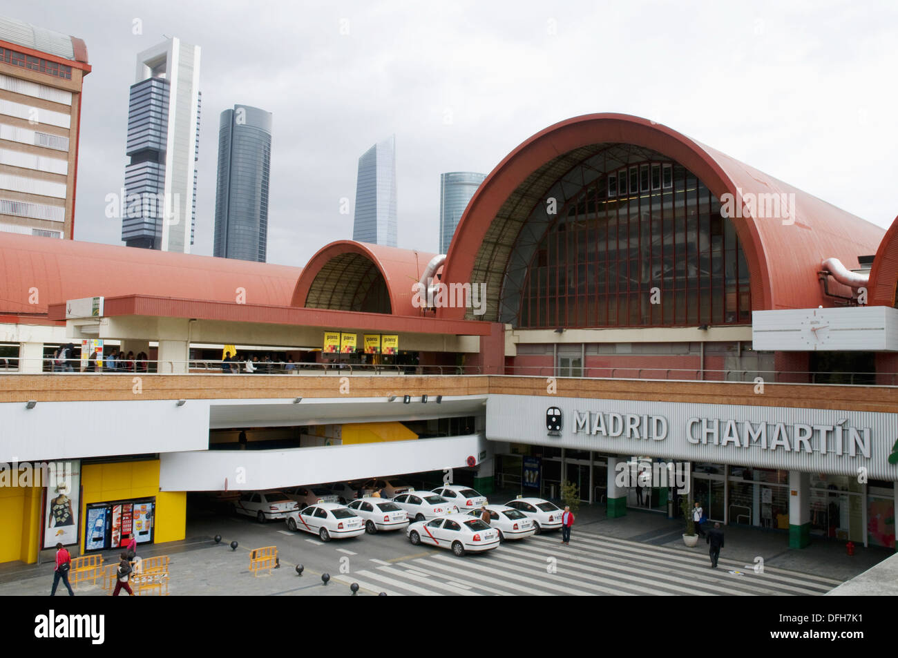 Chamartín Railway Station and Four Towers. Madrid, Spain Stock Photo