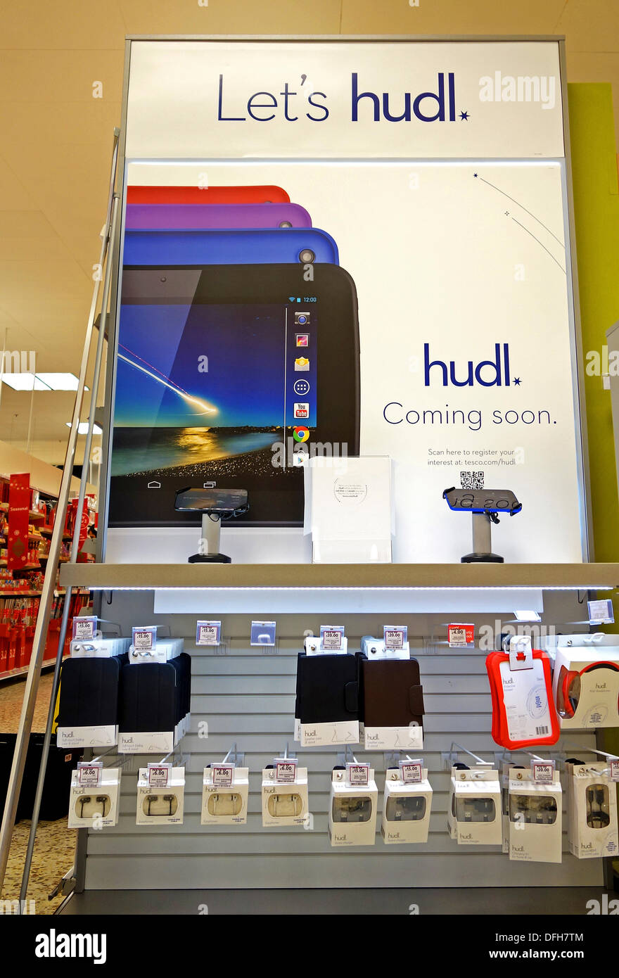 the new tesco hudle in store Stock Photo