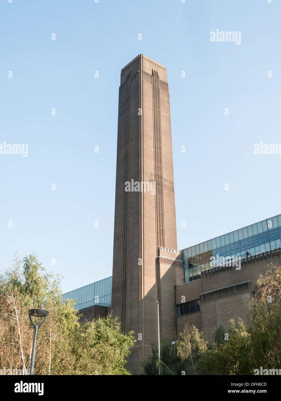 Tate Modern art gallery, on the South Bank of the Embankment, London, UK - the former Bankside Power Station Stock Photo