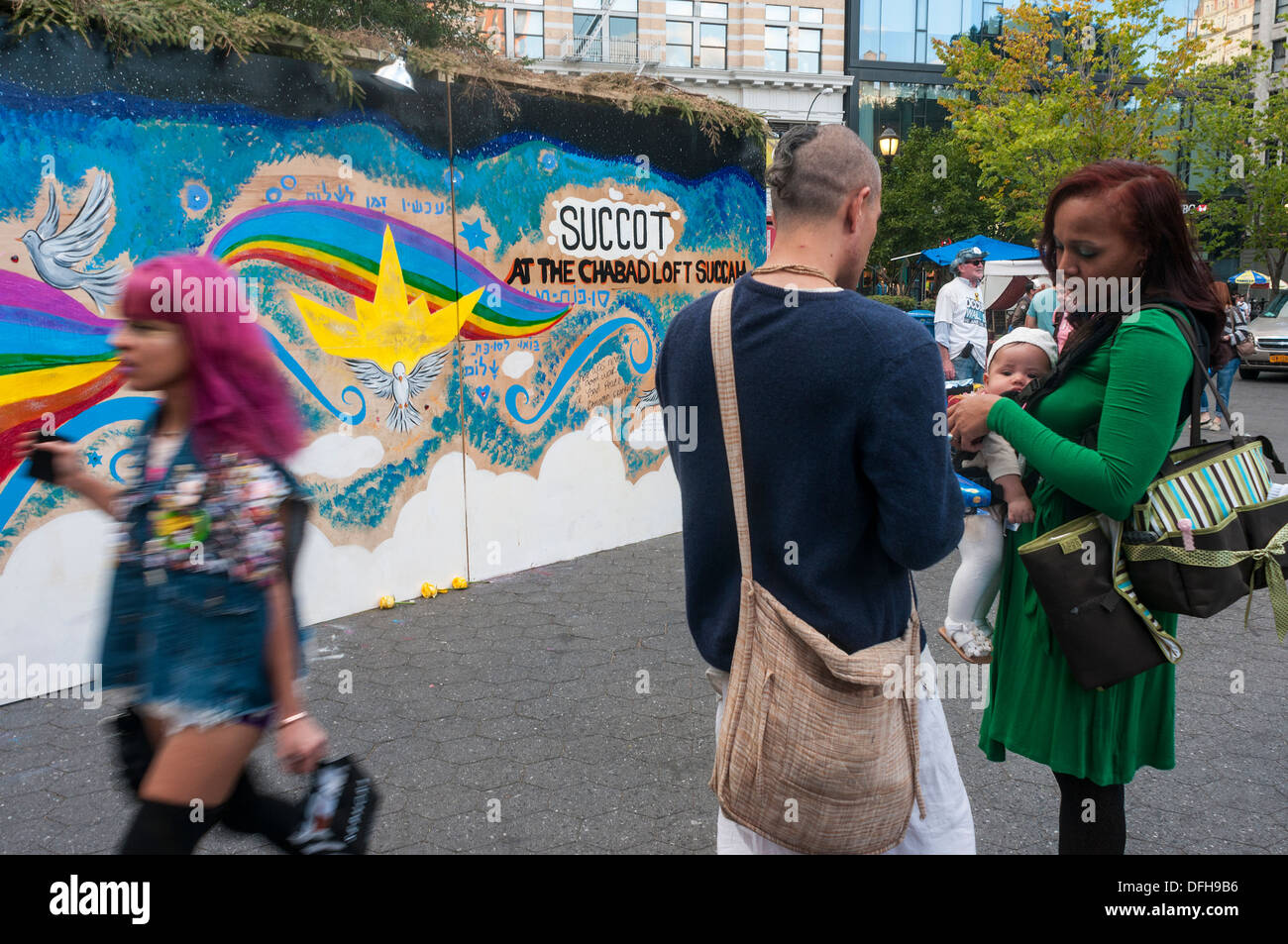 New York, NY 28 September 2013 Sukkot in Union Square Park Stock Photo