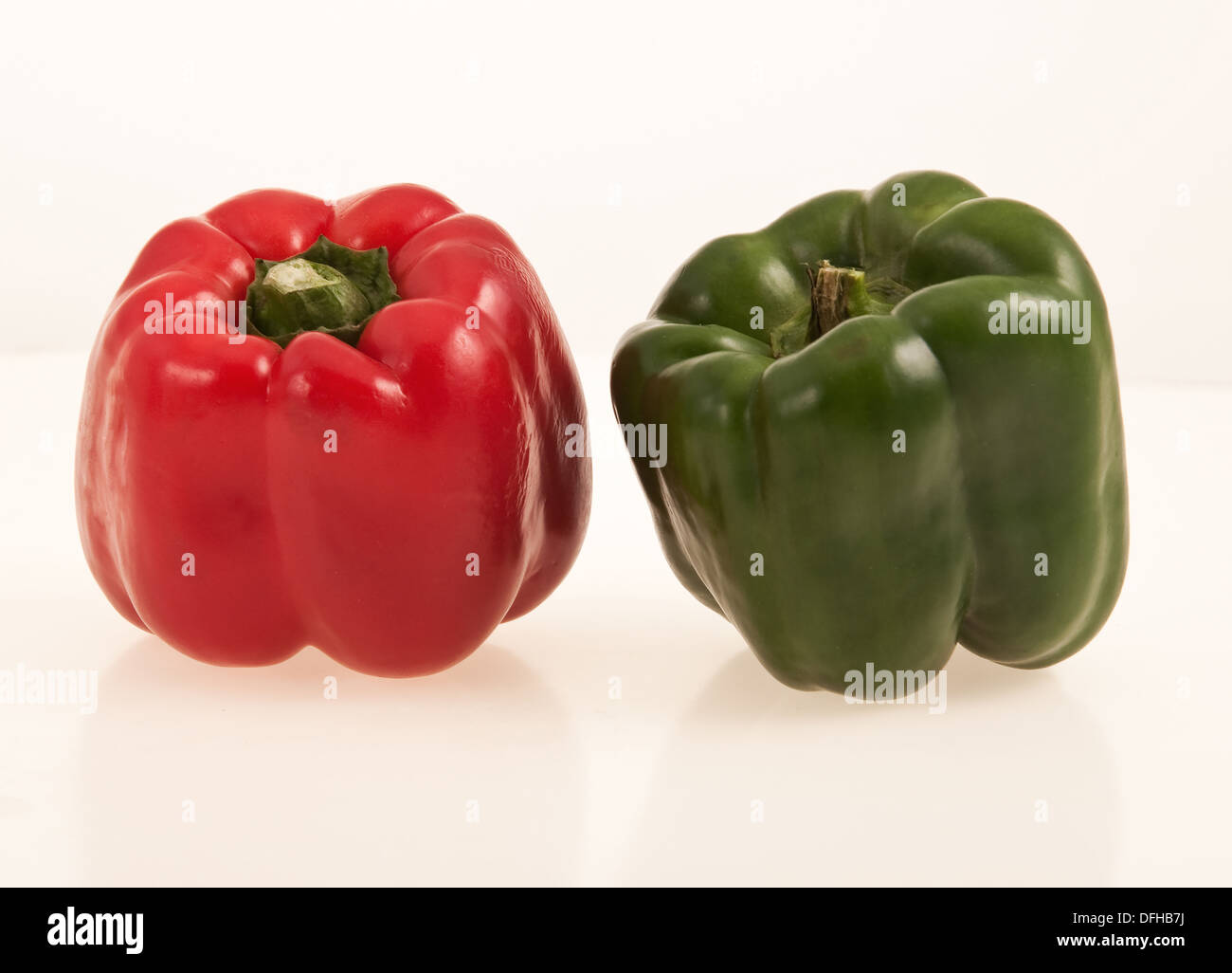 red and green bell peppers for cooking ingredients Stock Photo - Alamy