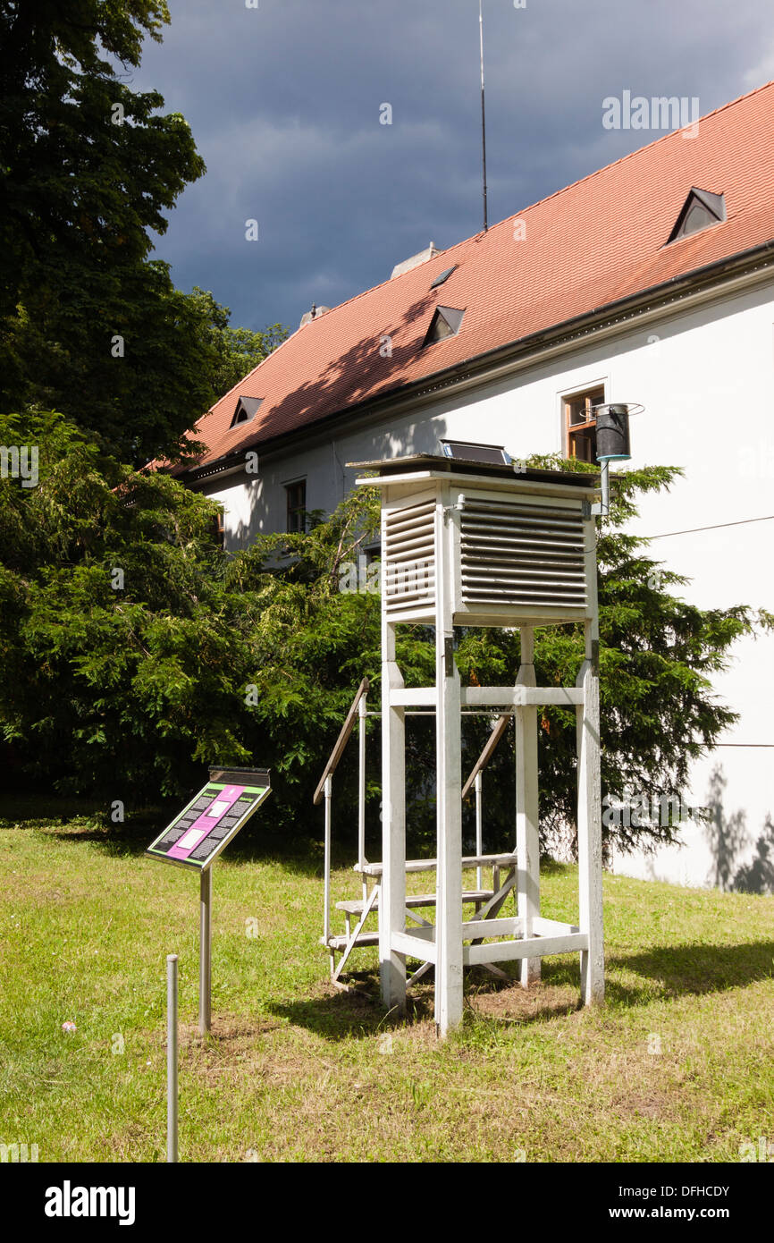 Meteorological station at the Abbey of st Thomas, Brno, Moravia, Czech Republic Stock Photo