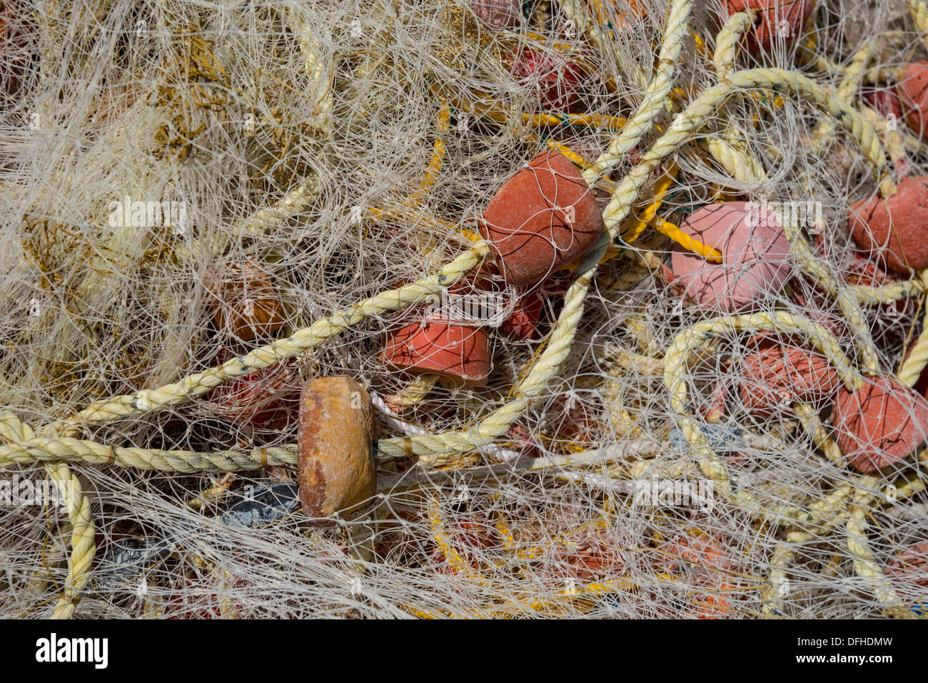 Hadicurari Beach fishermen's dock Aruba fishing nets Stock Photo