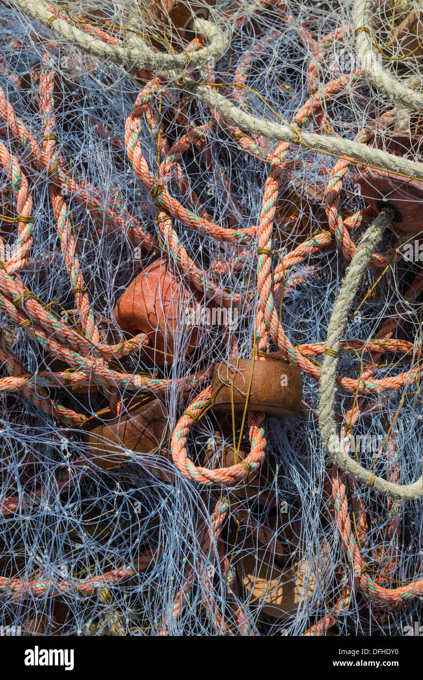 Hadicurari Beach fishermen's dock Aruba fishing nets Stock Photo