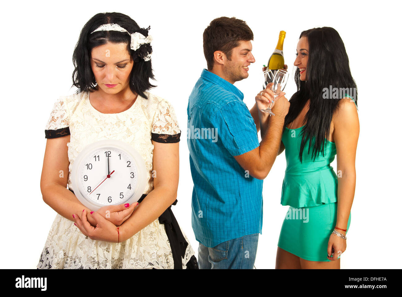 Man woman party sad hi-res stock photography and images - Alamy