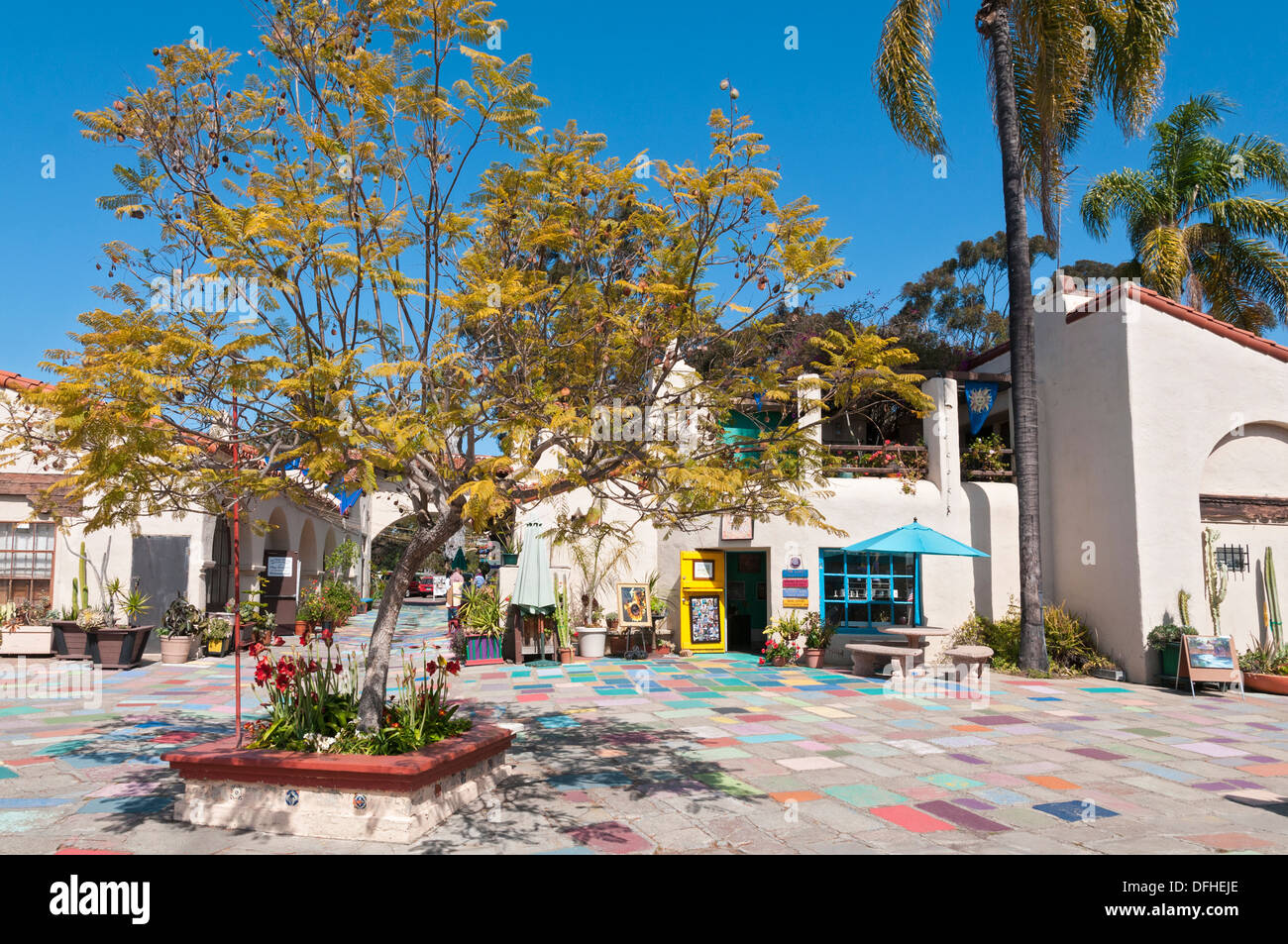 California, San Diego, Balboa Park, Spanish Village Art Studios Stock