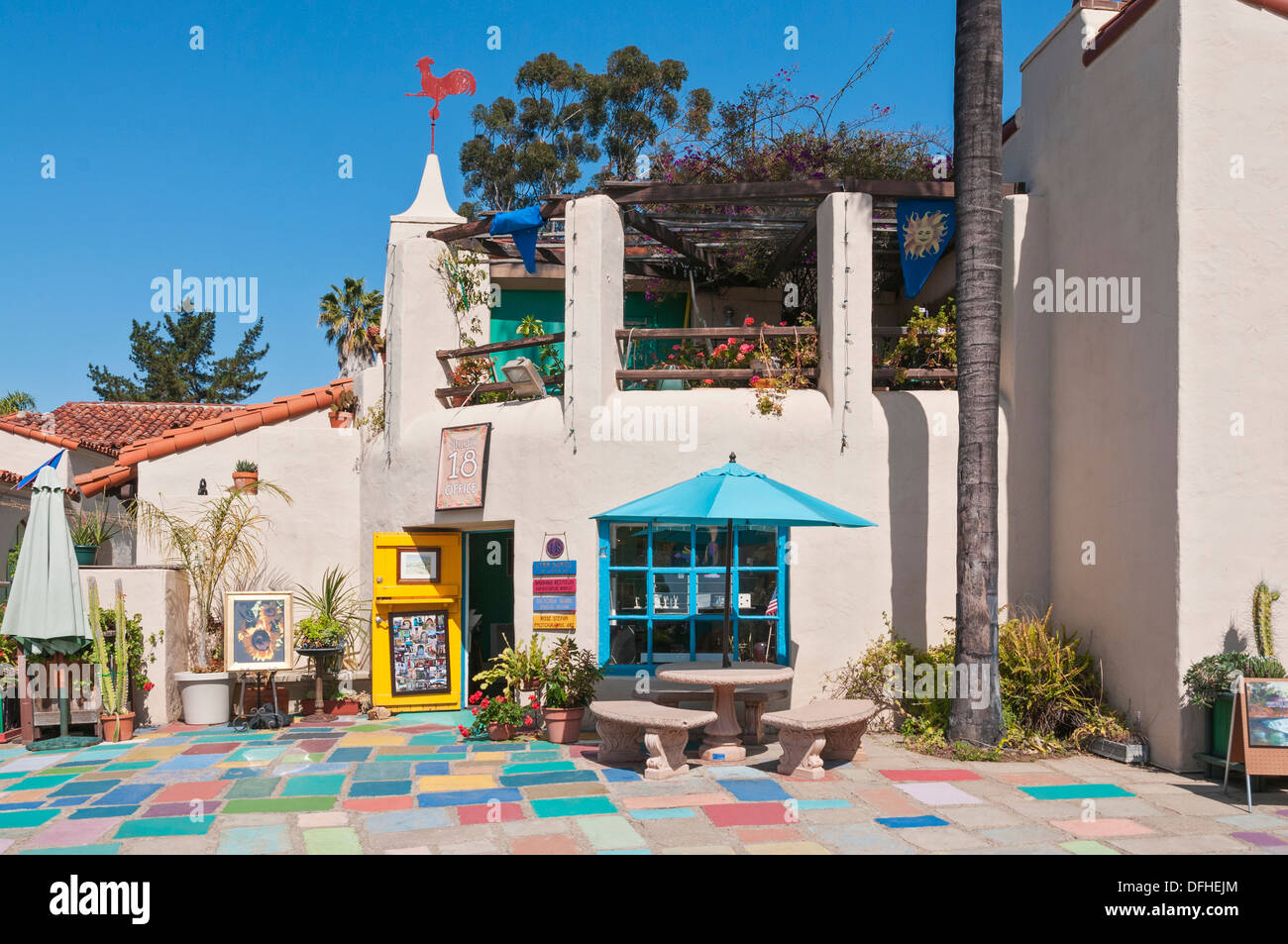 California, San Diego, Balboa Park, Spanish Village Art Studios Stock