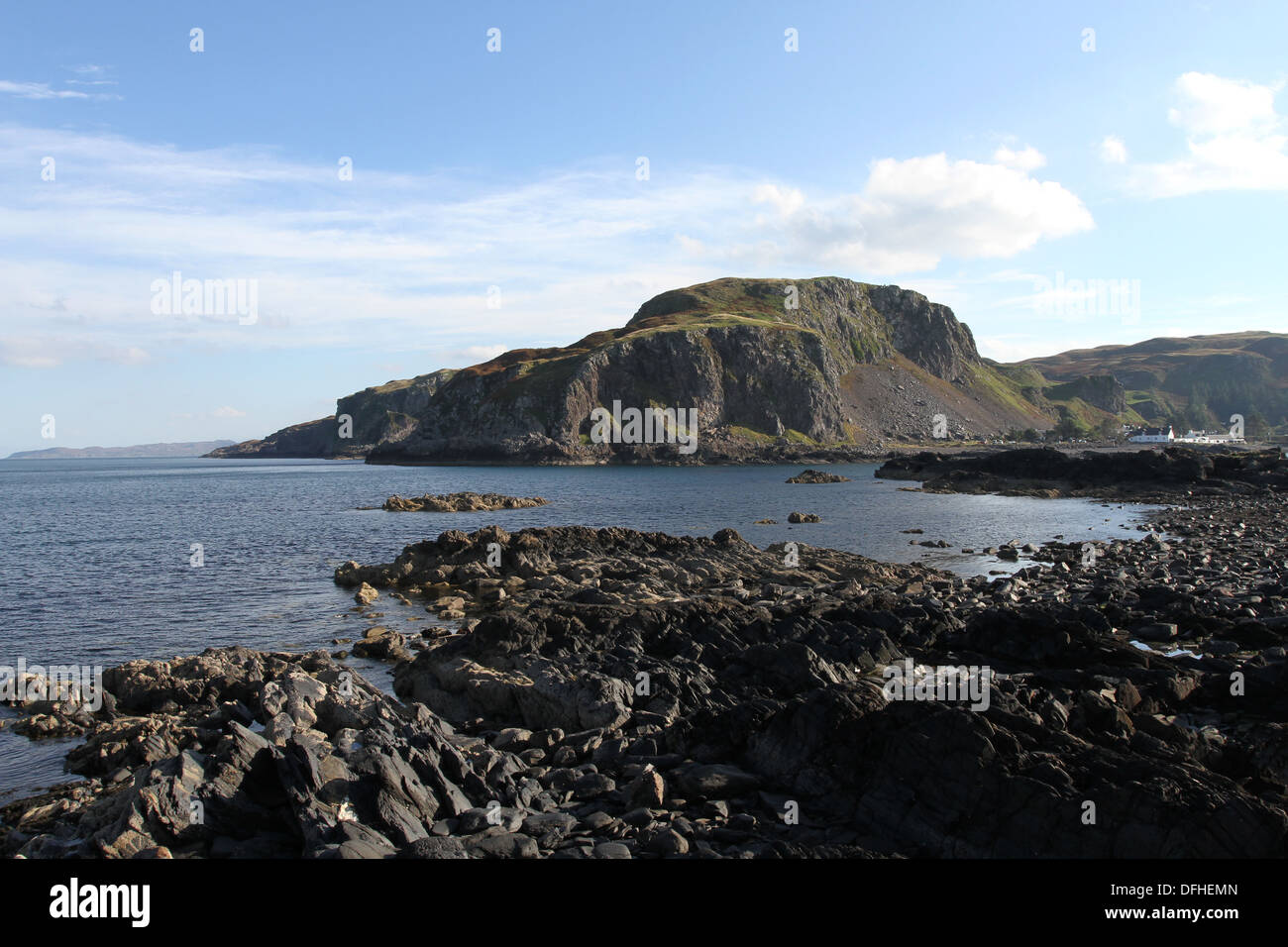 coast of Isle of Easdale with Isle of Seil  Scotland September 2013 Stock Photo