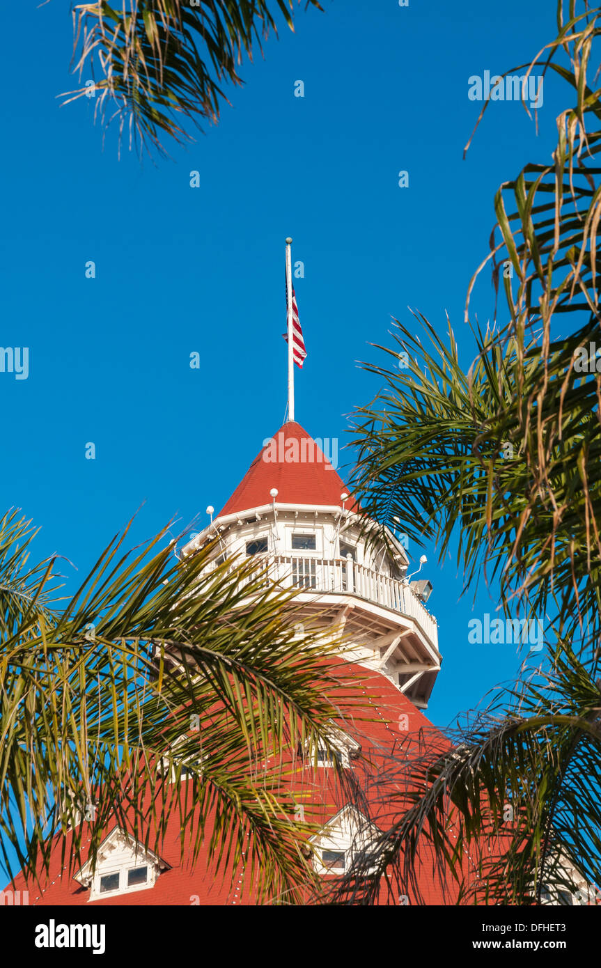 California, San Diego, Coronado Island, Hotel del Coronado Stock Photo