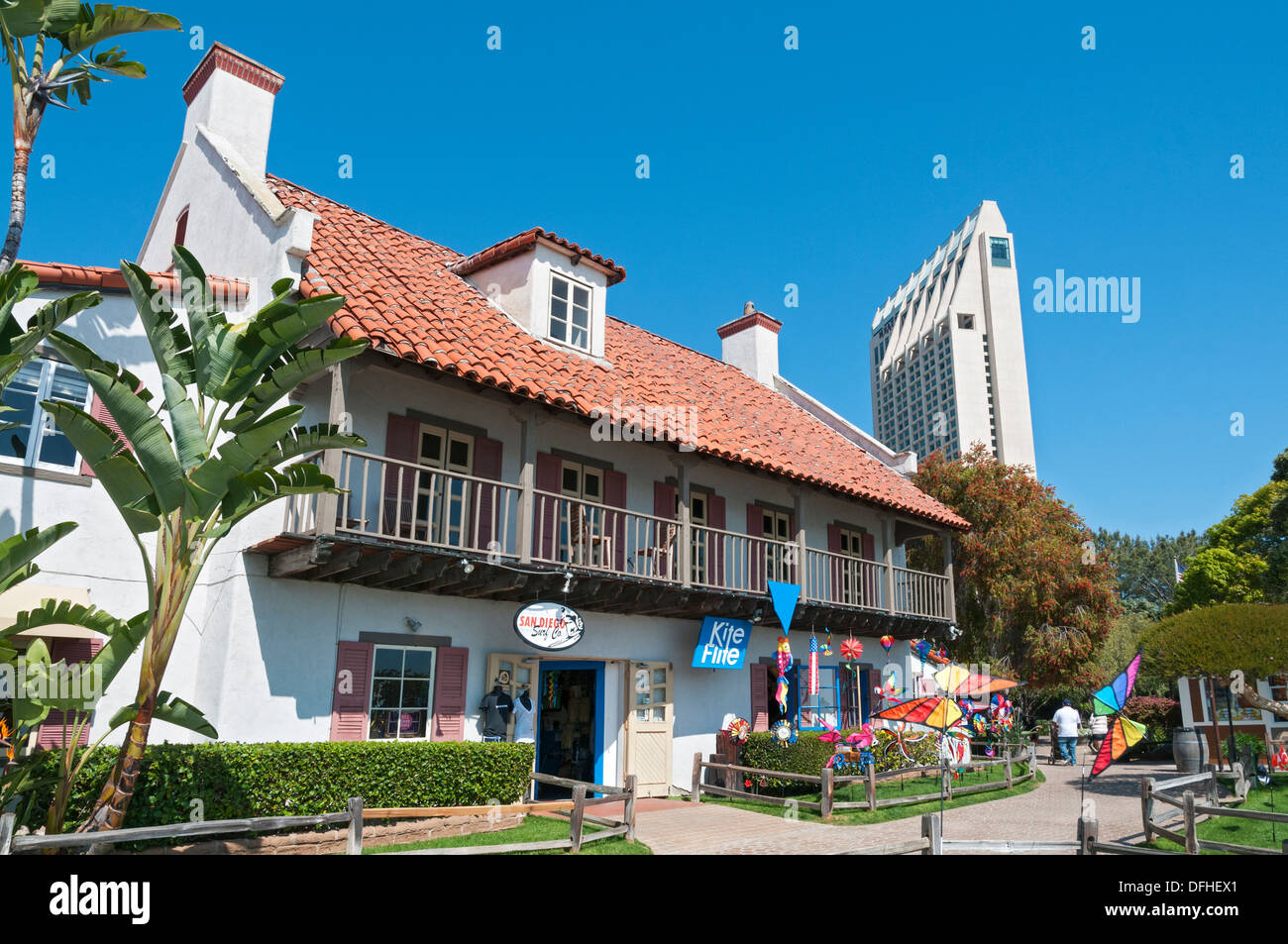 California, San Diego, Seaport Village, kite shop Stock Photo Alamy
