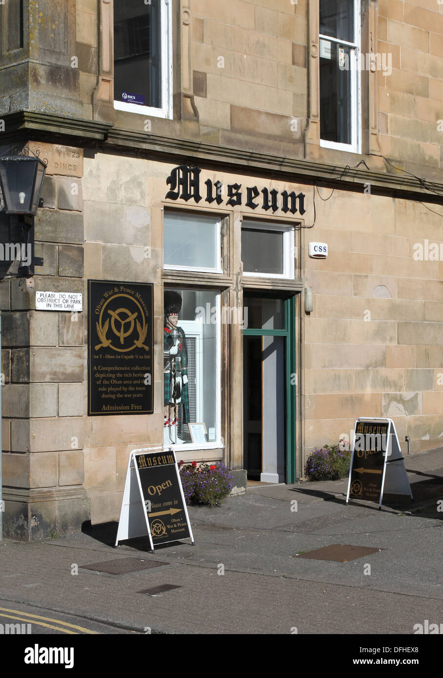 Exterior of the Oban war and peace museum Scotland September 2013 Stock ...