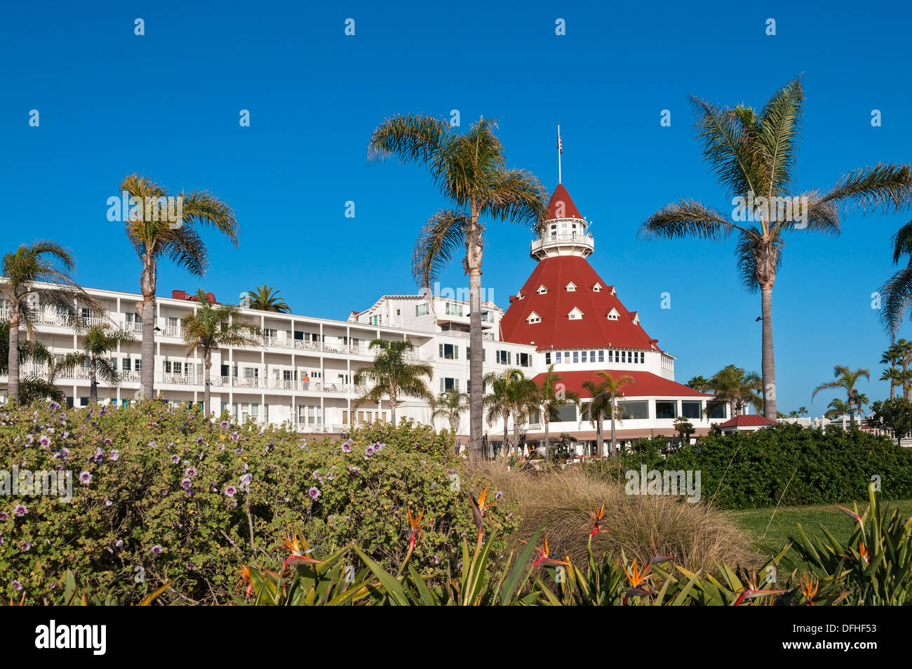 California, San Diego, Coronado Island, Hotel del Coronado Stock Photo