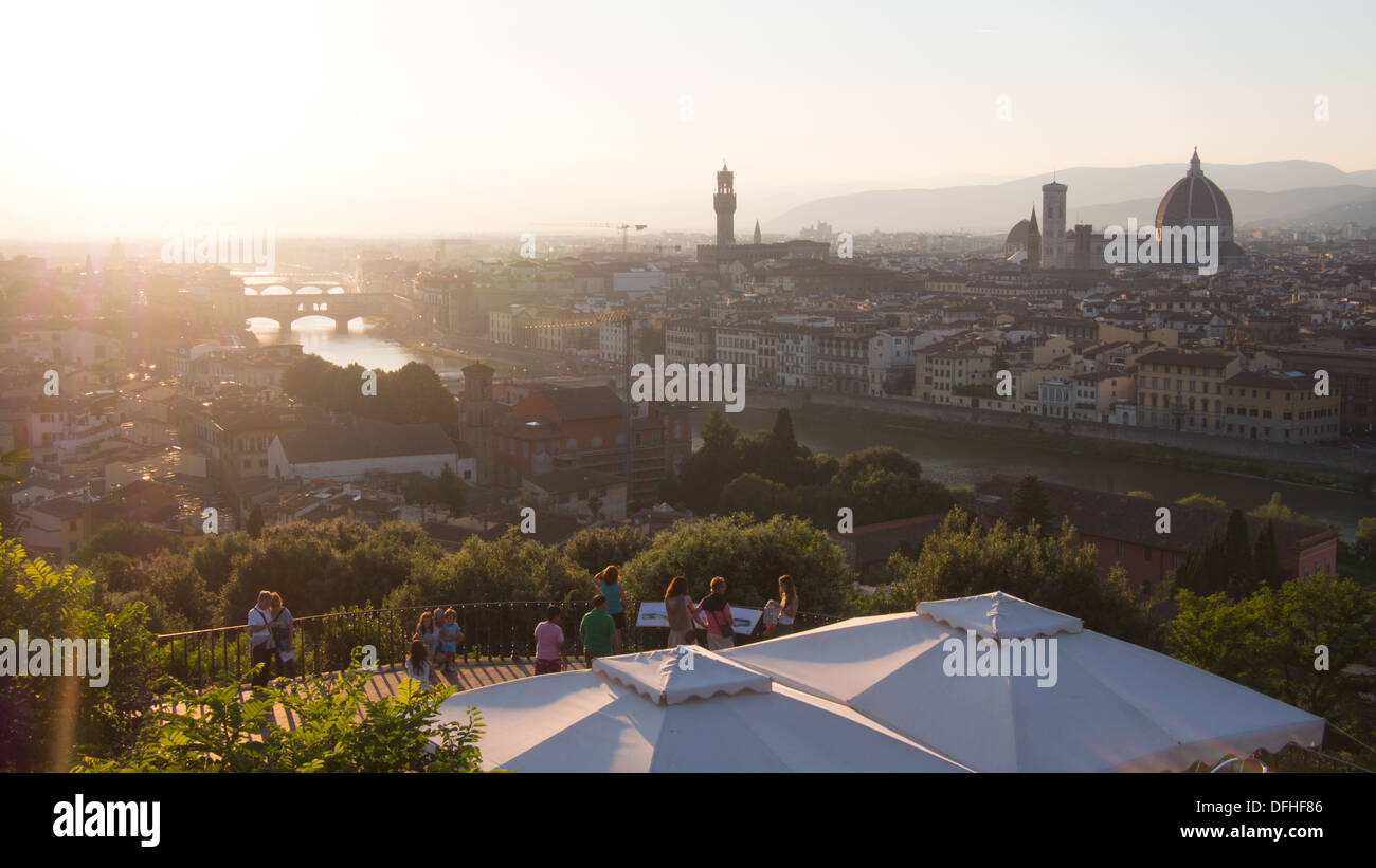 View from Piazzale Michelangelo, Florence, Tuscany, Italy Stock Photo