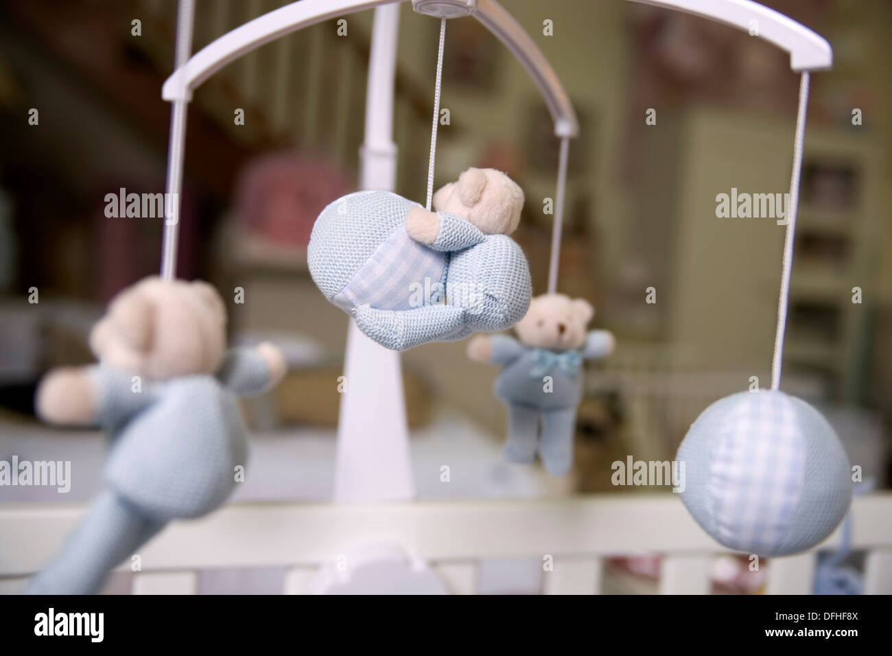 Mobile over crib Stock Photo Alamy