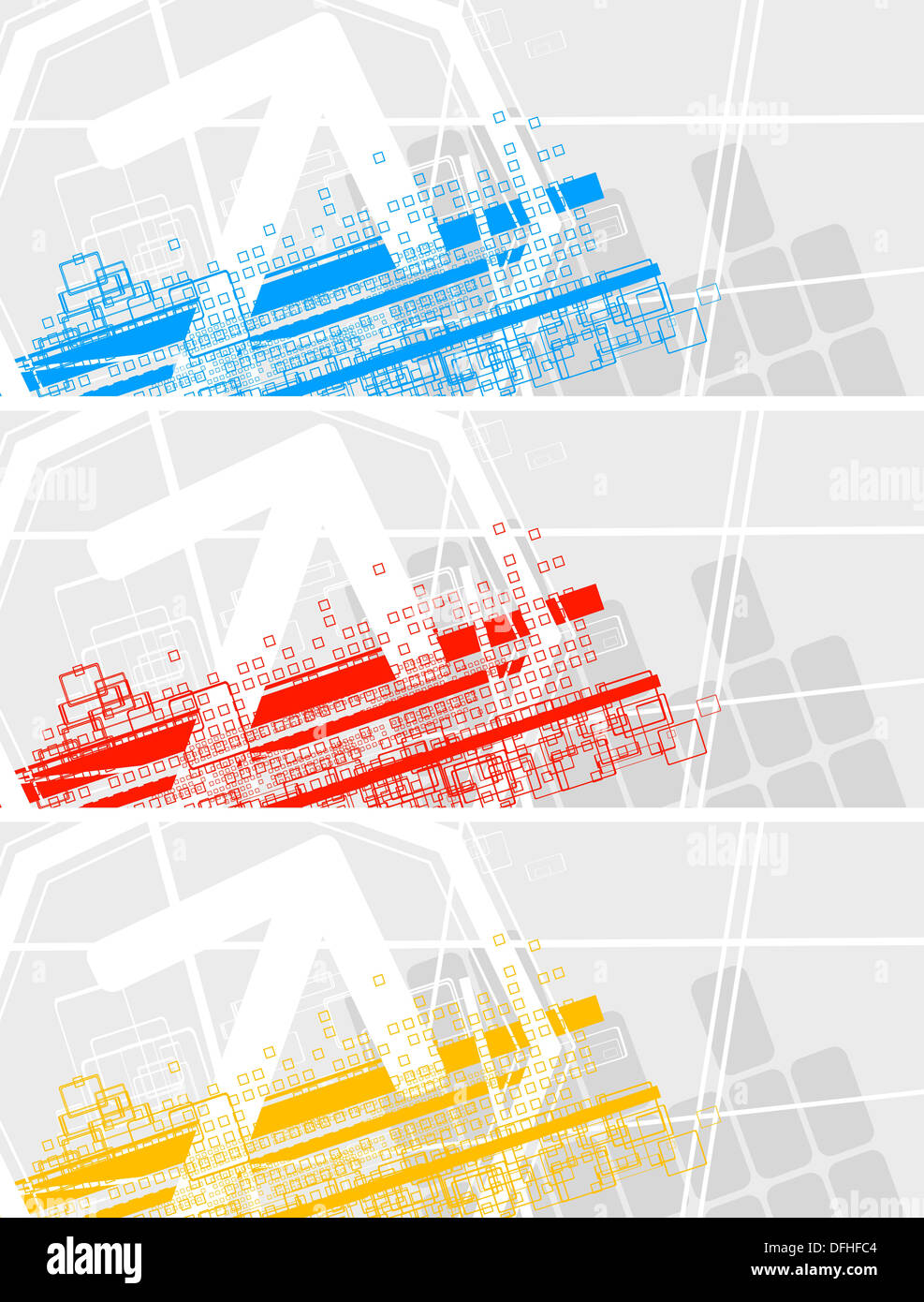 Set colourful technical banners hi-res stock photography and images - Alamy