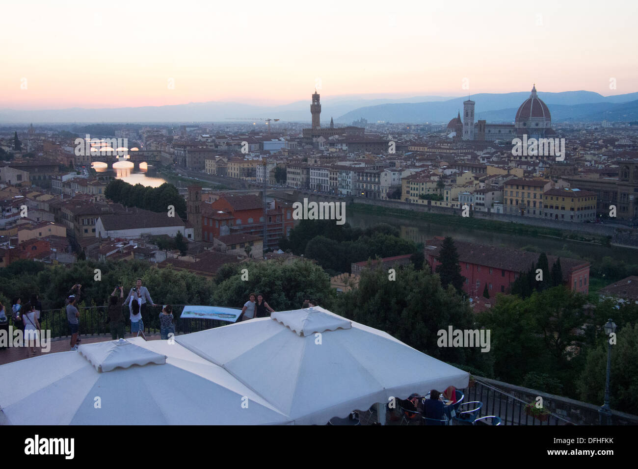 View from Piazzale Michelangelo over Florence, Tuscany, Italy Stock Photo