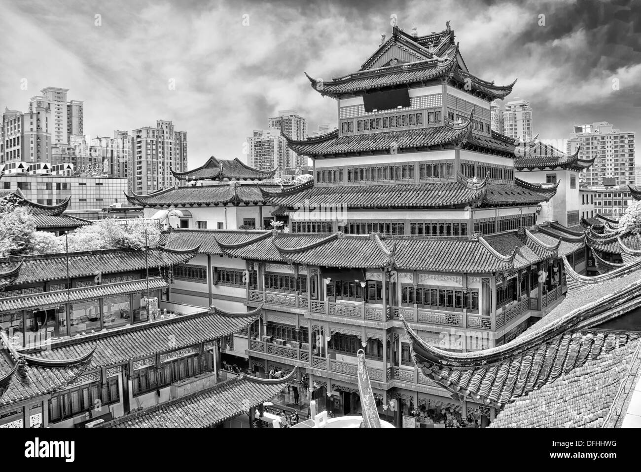 Shanghai old city Stock Photo