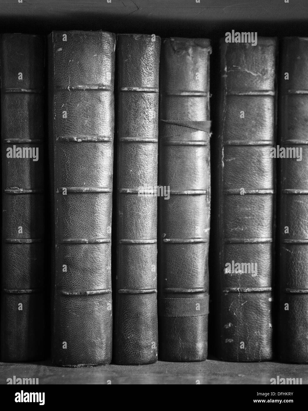 bookcase with many old books in a library Stock Photo Alamy