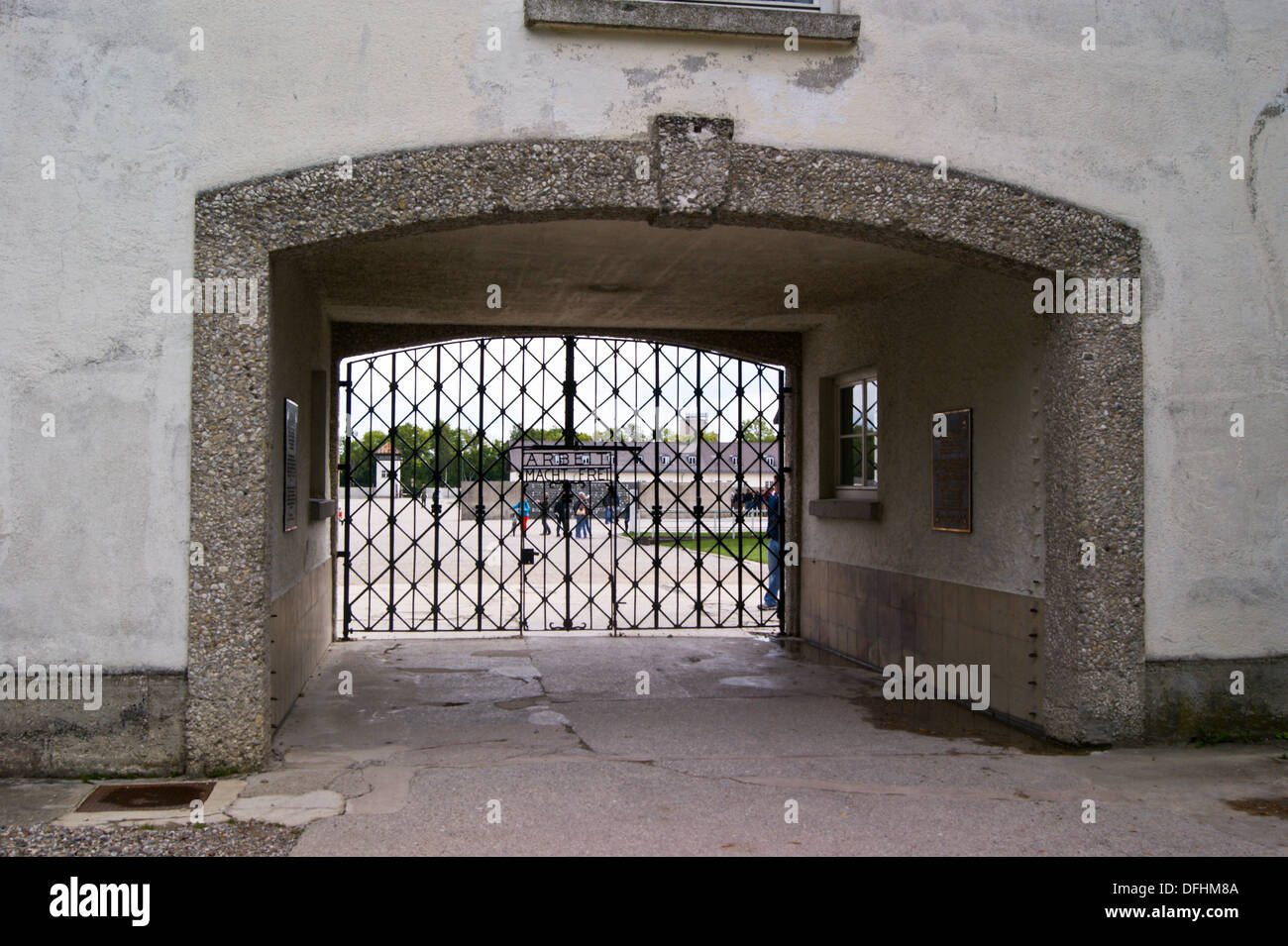 Guardhouse of Dachau KZ-lager concentration camp, Dachau, Munich, Bayern, (Bavaria), Germany Stock Photo