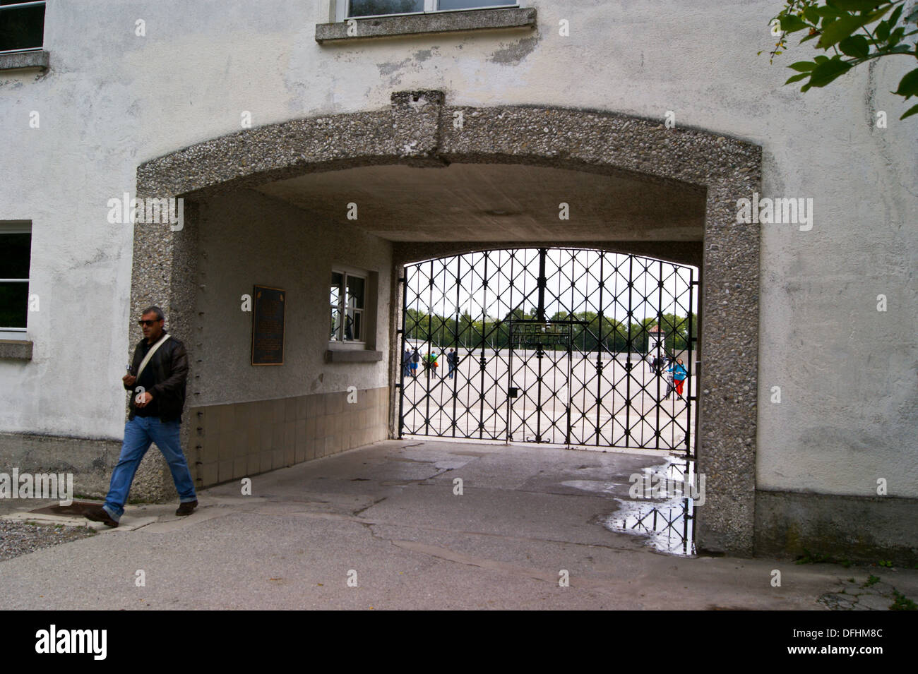 Guardhouse of Dachau KZ-lager concentration camp, Dachau, Munich, Bayern, (Bavaria), Germany Stock Photo