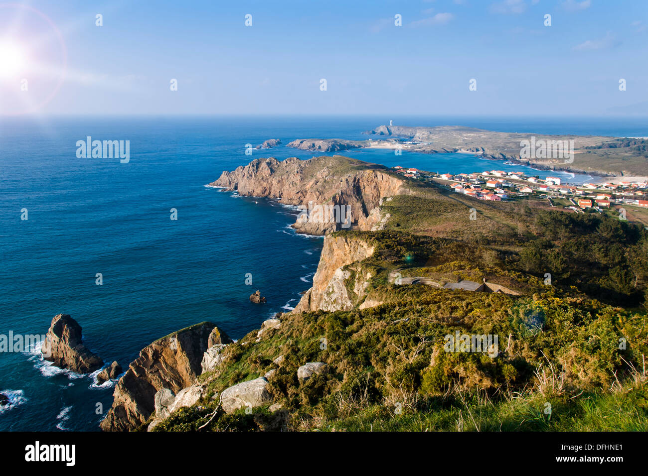 cliffs on the Atlantic coast of Galicia ( Spain ) Stock Photo