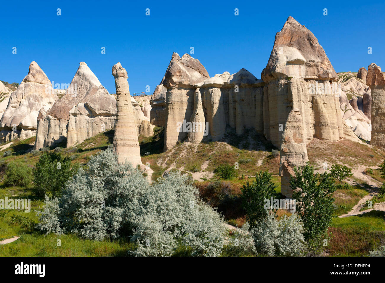 The Fairy Chimneys of Love Valley - Cappadocia Turkey Stock Photo