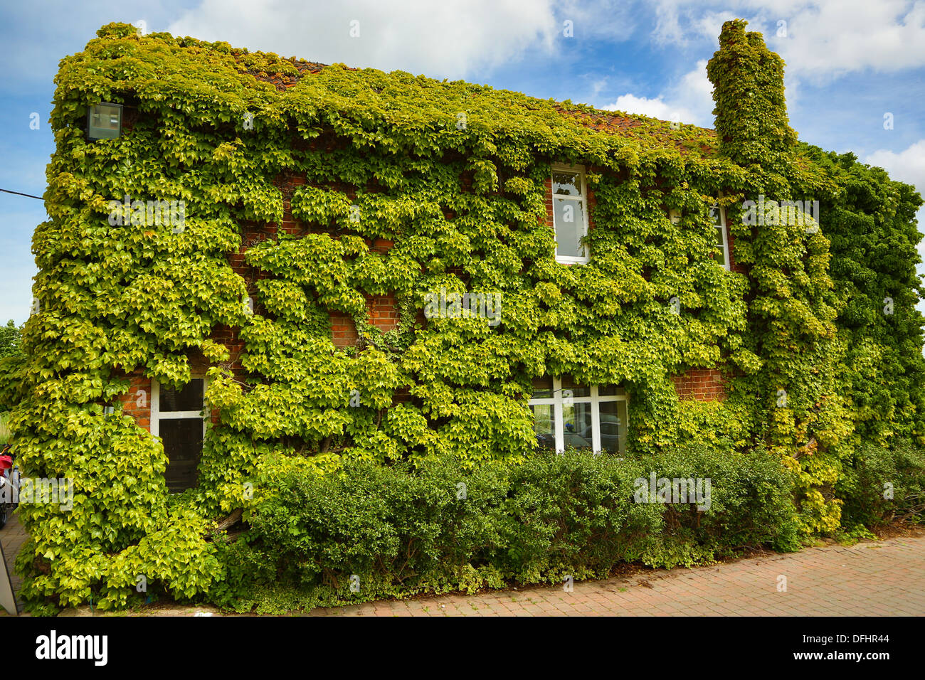 Ivy-covered Old Workshop building Snape Maltings Stock Photo