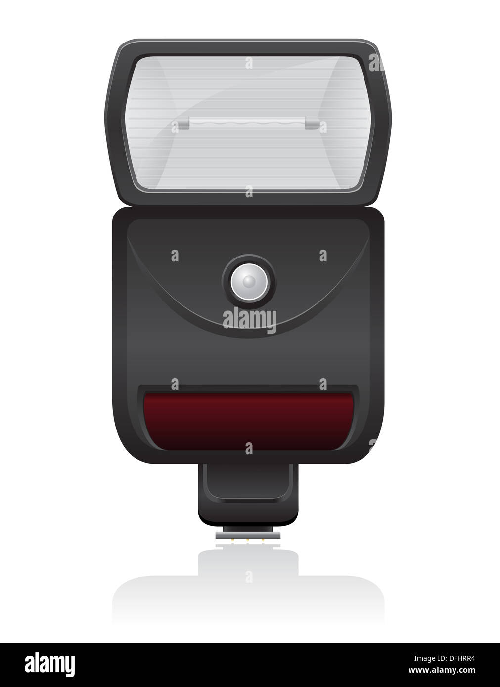 flash photo camera illustration isolated on white background Stock ...