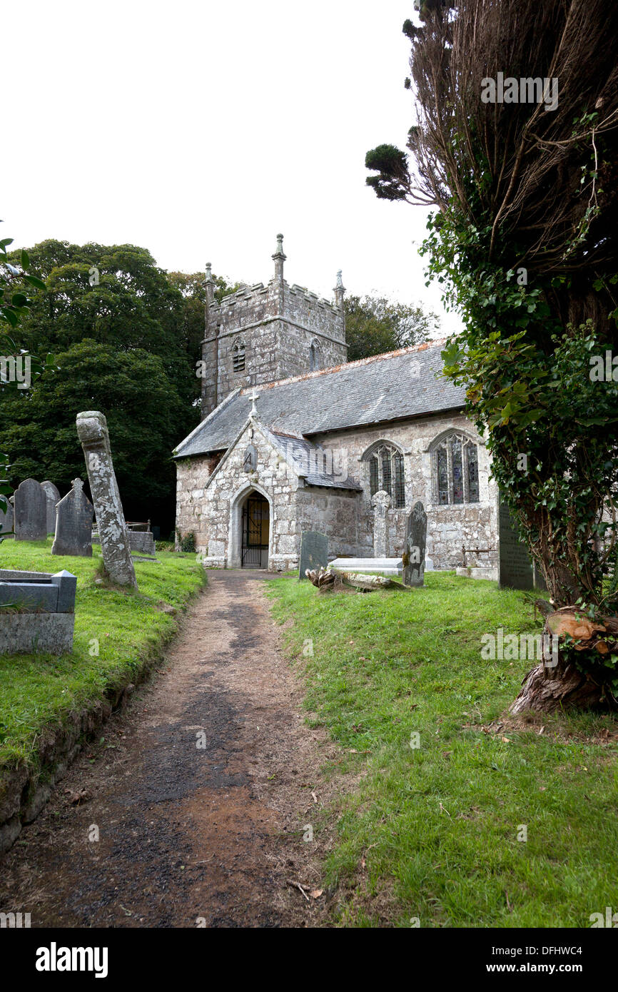 The parish church of St Sancredus, Sancreed, Cornwall Stock Photo