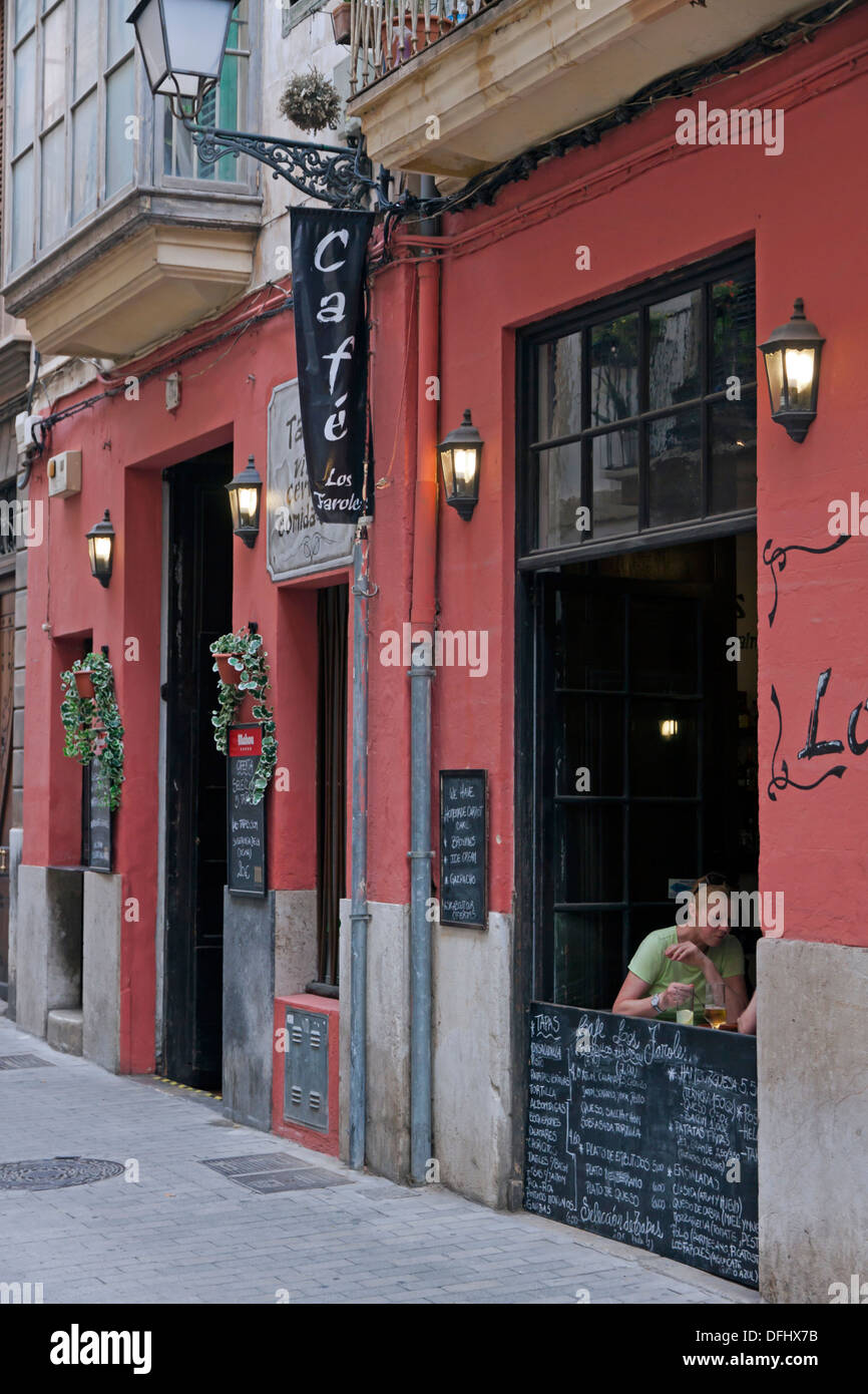 A backstreet cafe in Palma Mallorca Stock Photo