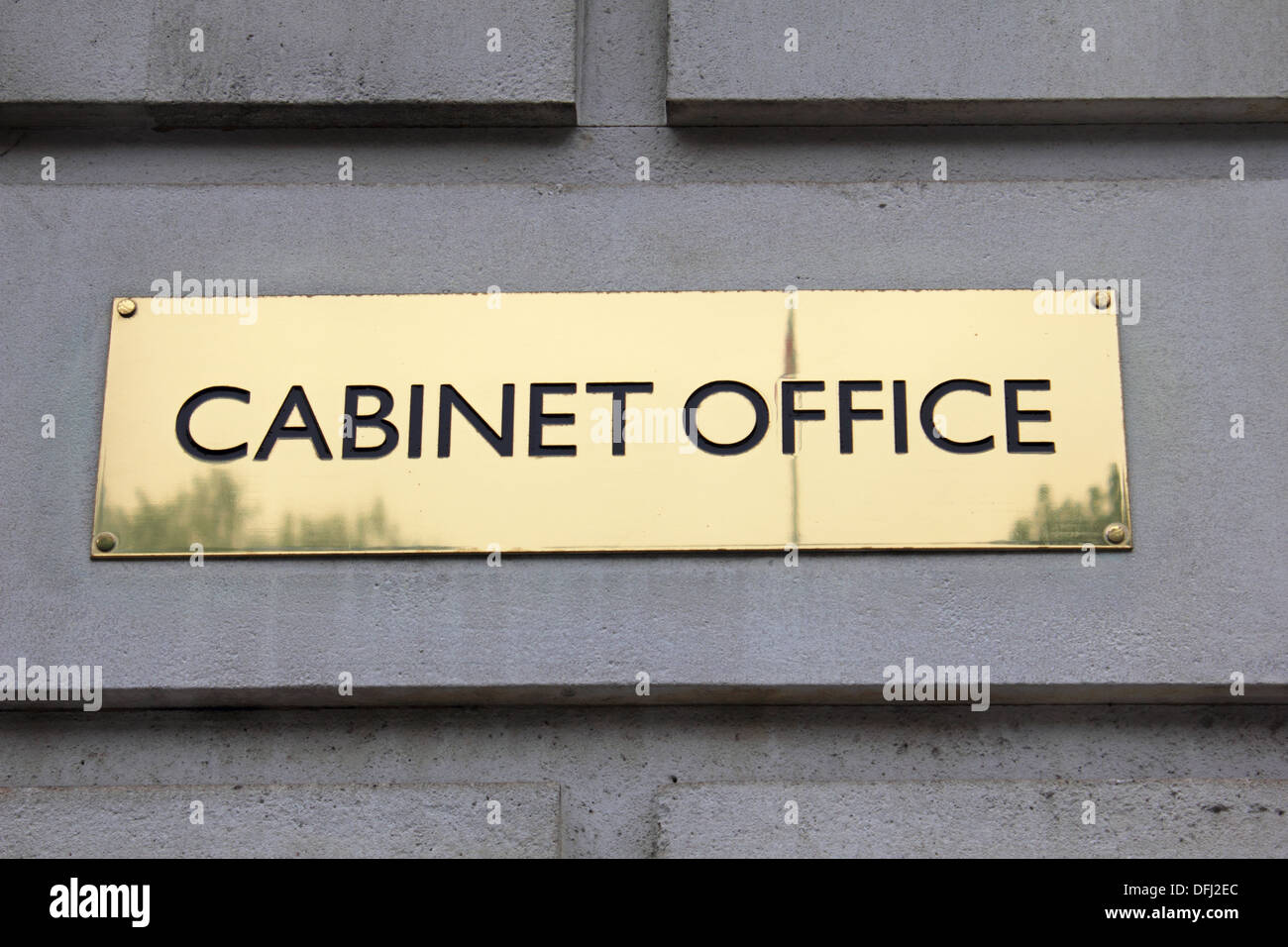Cabinet Office sign at 70 Whitehall, Westminster London England UK Stock Photo