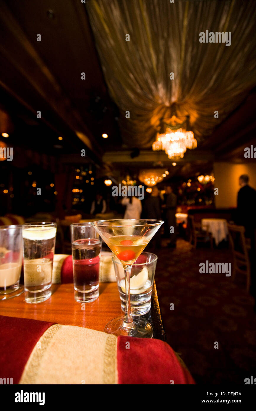 Half Drunk Cocktails In Harry Denton S Starlight Room In San