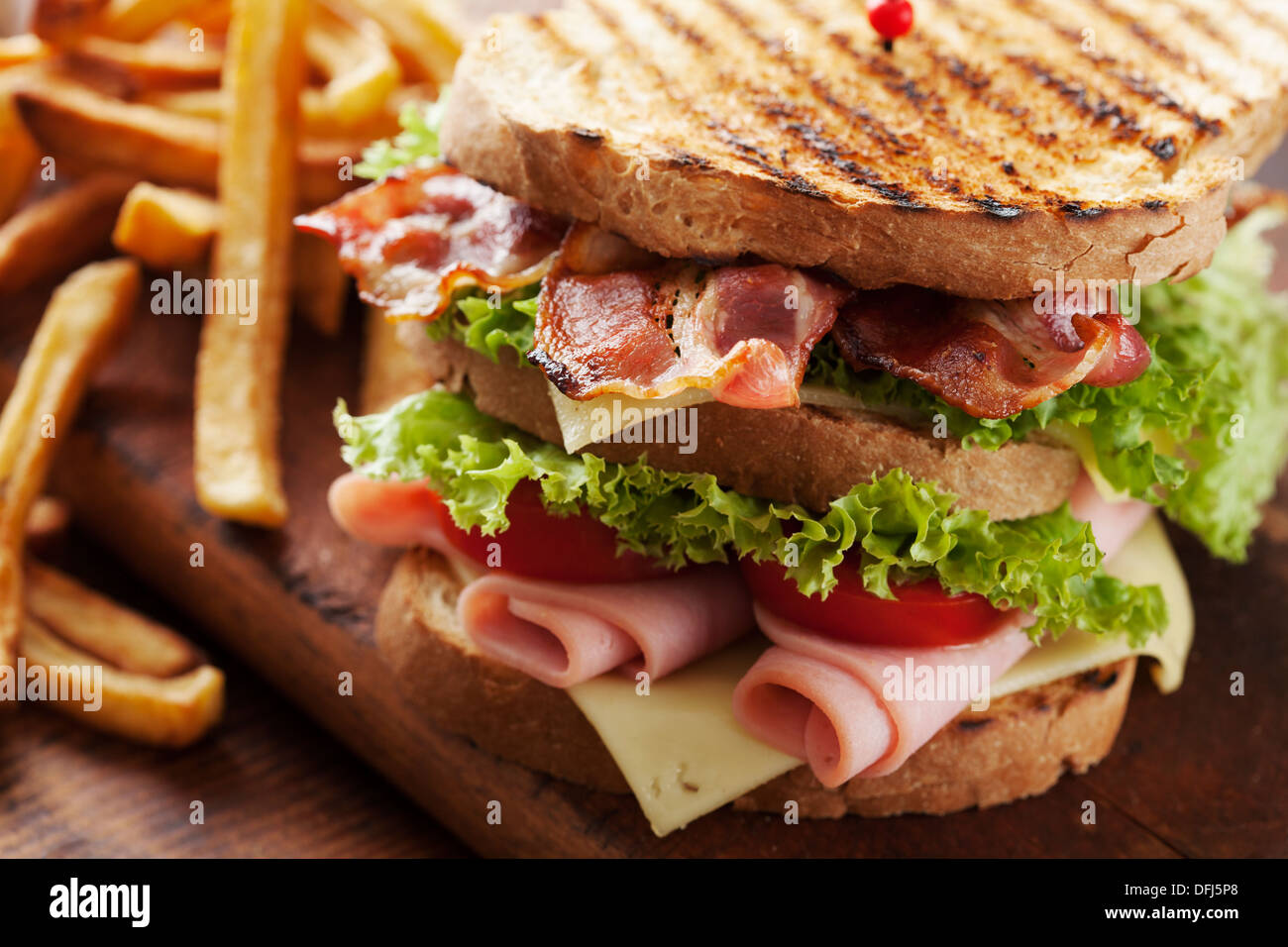 club sandwich Stock Photo