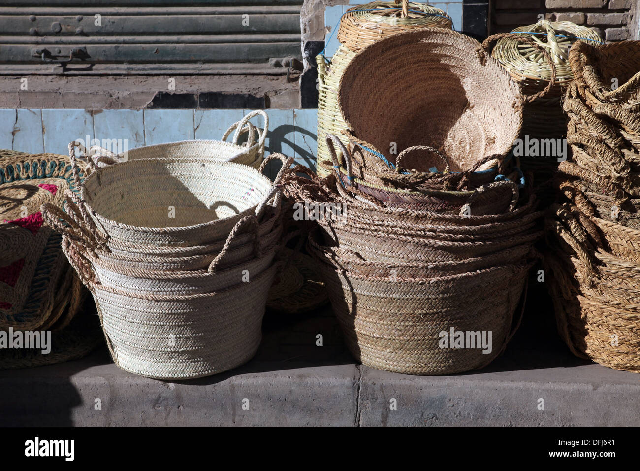 Hand made basketry Stock Photo