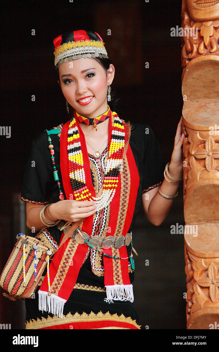 Women Dressed in Malay Traditional Costume Malaysia Stock Photo