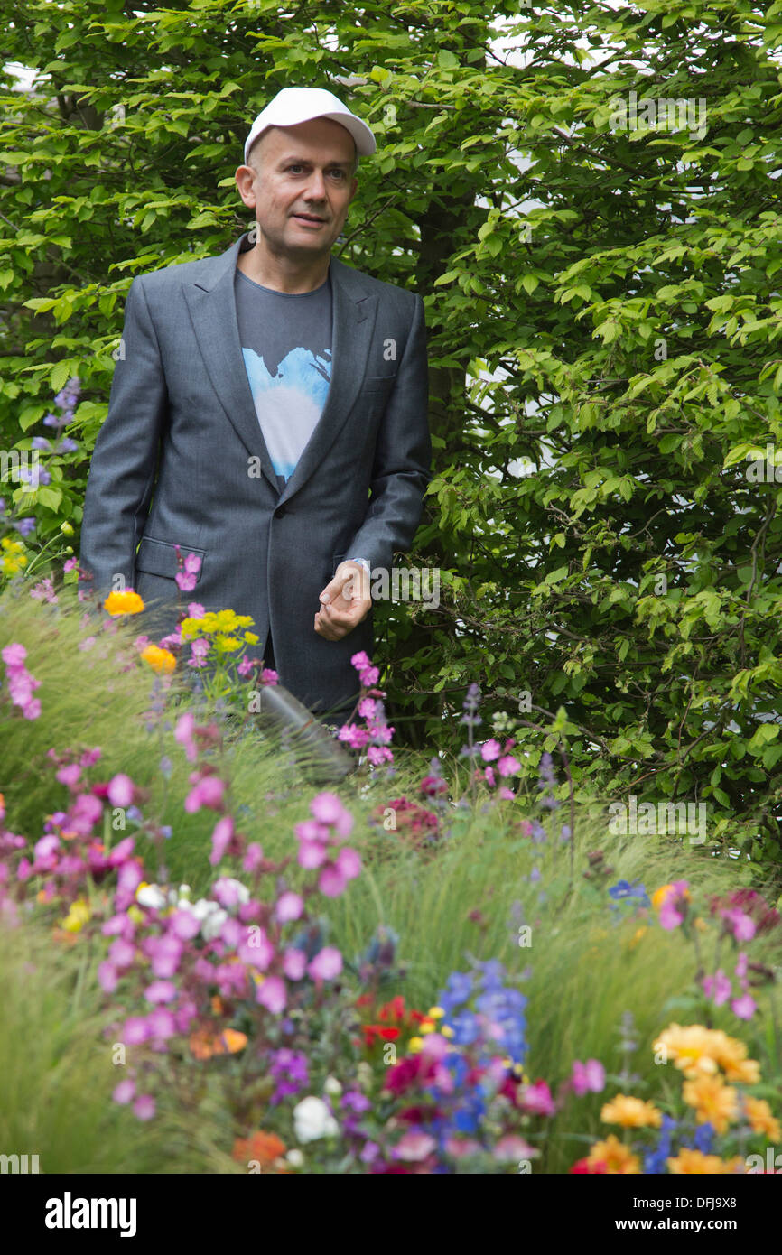 Designer Marc Quinn at Chelsea Flower Show Stock Photo