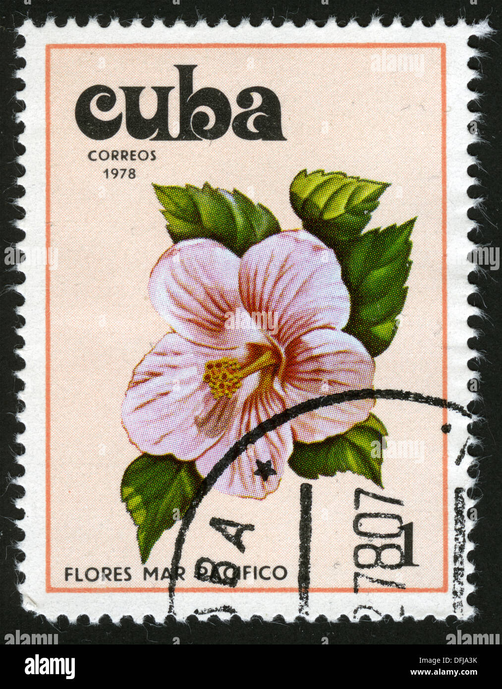 Cuba, post mark,stamp,postage stamps,flowers, plants, flora,flower,1978