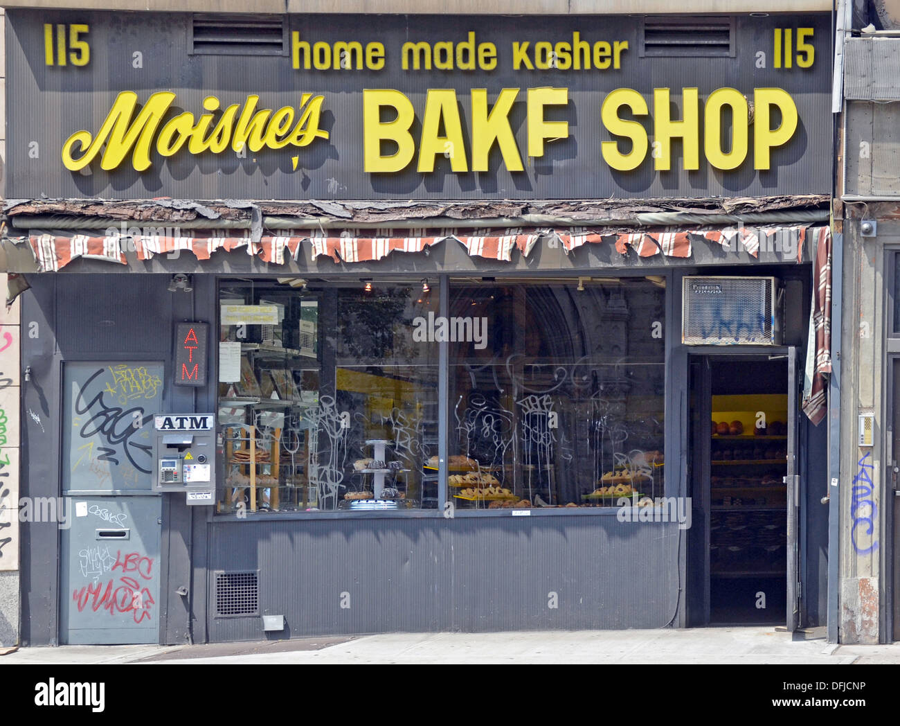Moishe's Bake Shop, a kosher bakery on 2nd Ave. in the East Village section of Manhattan, NYC. Stock Photo
