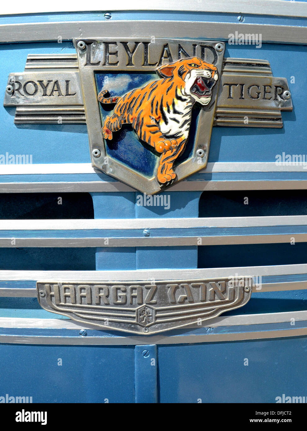 Leyland tiger, Classic Car Logo Stock Photo