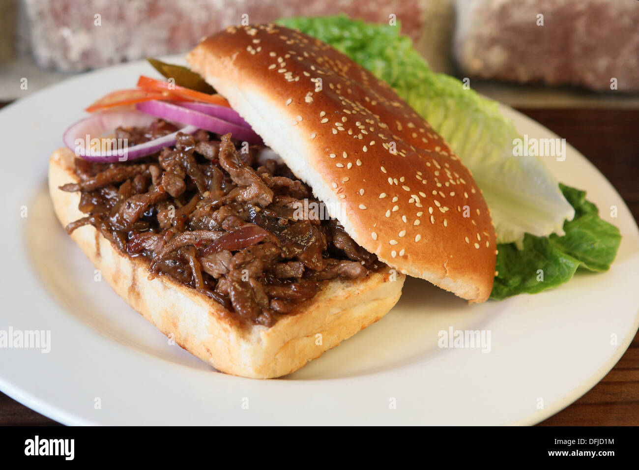 hot Beef sandwich Stock Photo Alamy