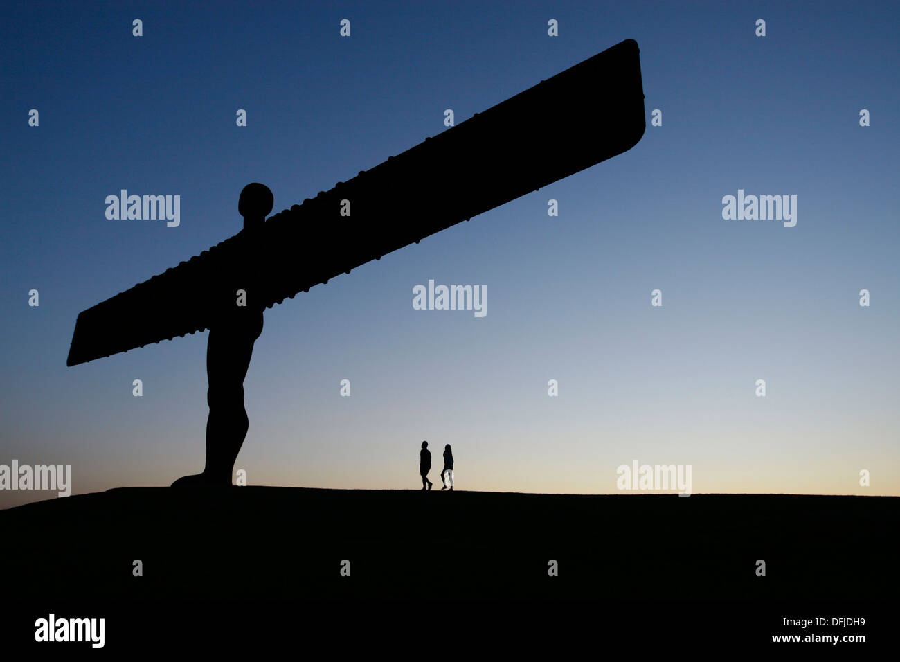 The Angel of the North sculpture in Gateshead, England. Stock Photo