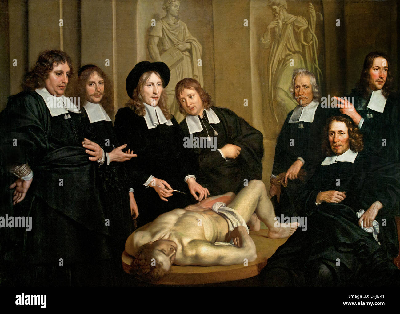 The Anatomy Lesson of dr Frederik Ruysch 1670 Adriaen Backer Museum Painting Dutch Netherlands Stock Photo