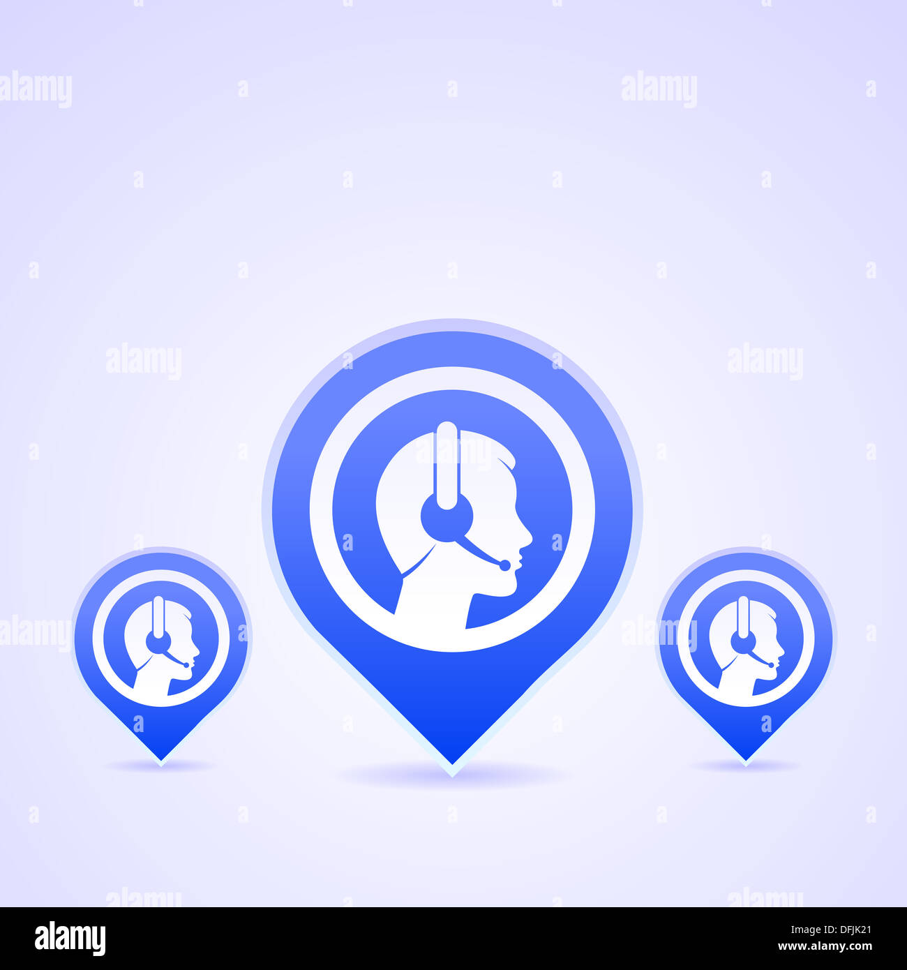 Headset silhouette icon hi-res stock photography and images - Alamy