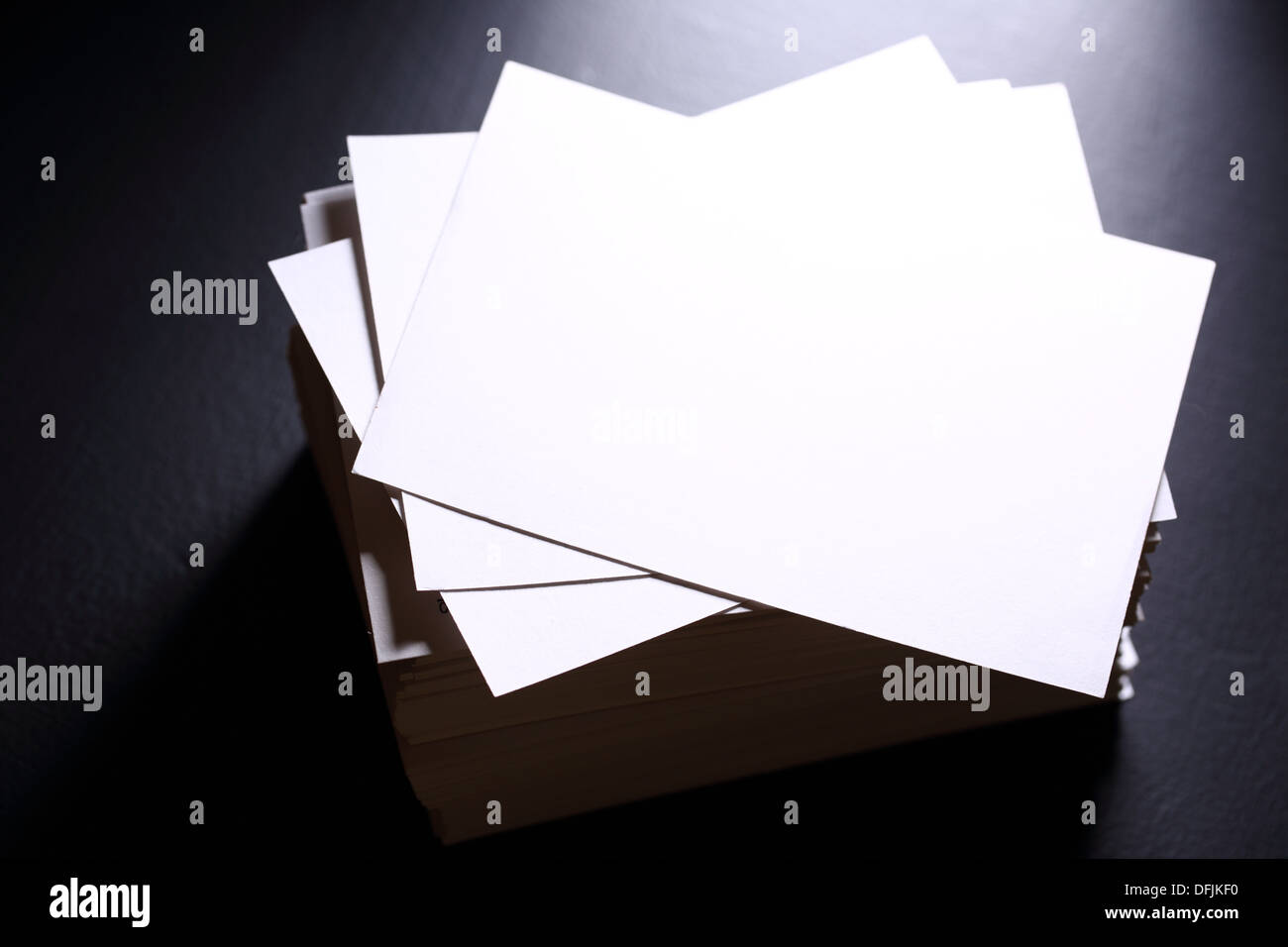 Pile blank white business cards hi-res stock photography and images - Alamy