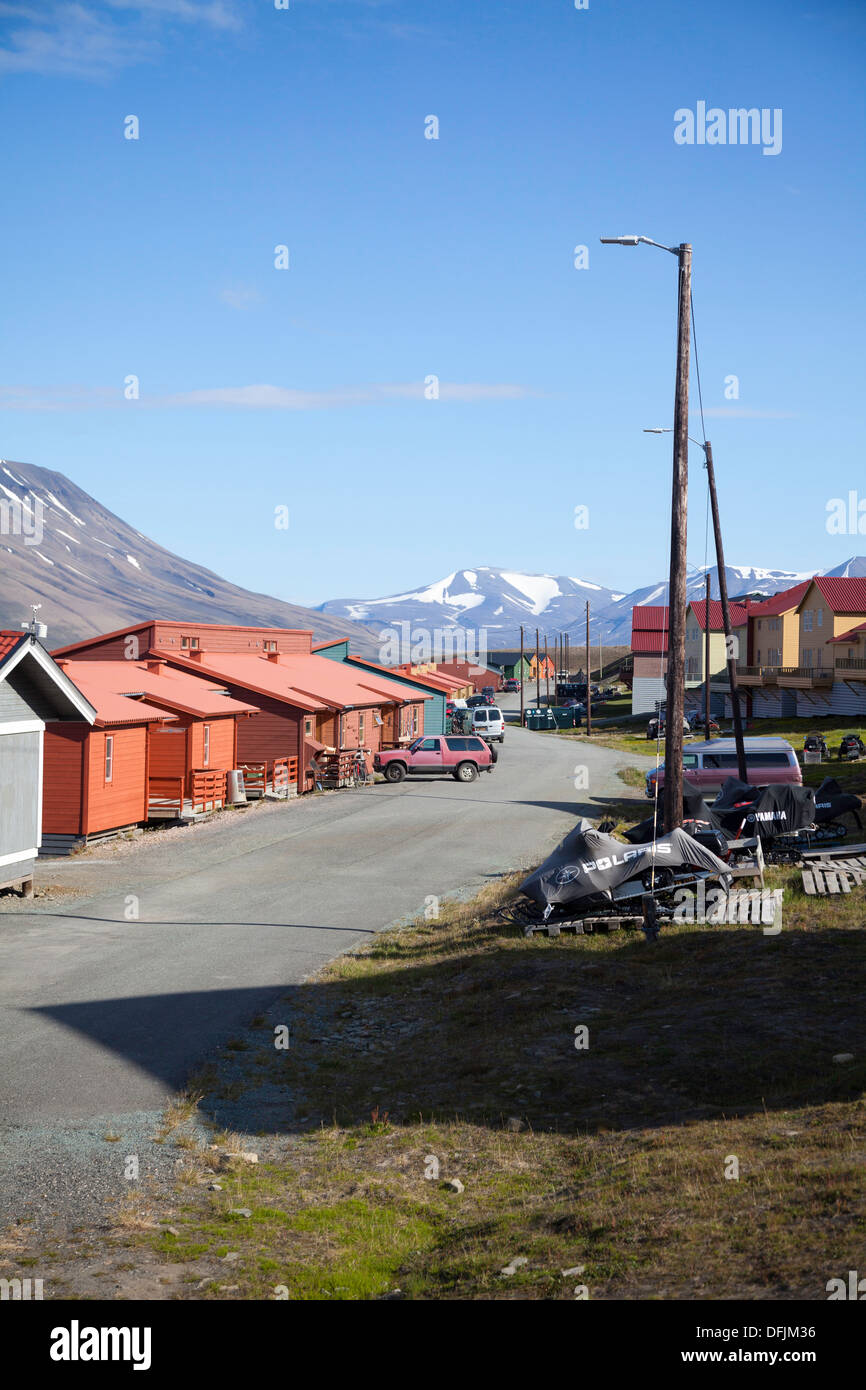 The town of Longyearbyen, Spitsbergen, Norway Stock Photo