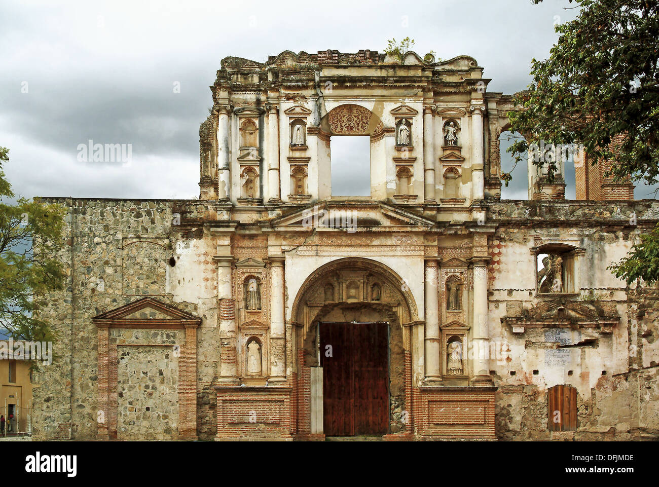 Guatemala, Antigua, Church of the Jesuits Stock Photo