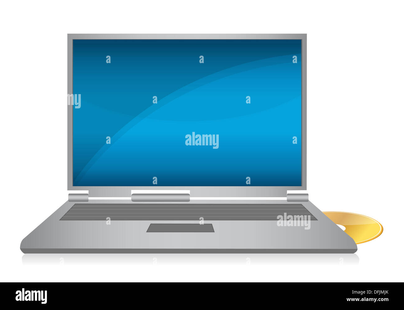 Optical disc drive on a modern laptop computer Stock Photo Alamy